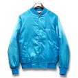 画像3: 90's【USA製】【ビンテージ】【WEST ARK】【ウエストアーク】ビリヤード 【ターコイズ】【中綿入りサテンスタジャン】【サイズM】<br> (3)