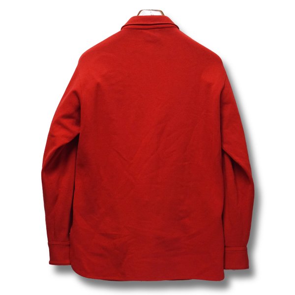 画像3: 60’s【SPINNAKER】【ビンテージ】赤【マチ付き】【ハーフジップ】【ウールシャツ】【サイズL程度】 