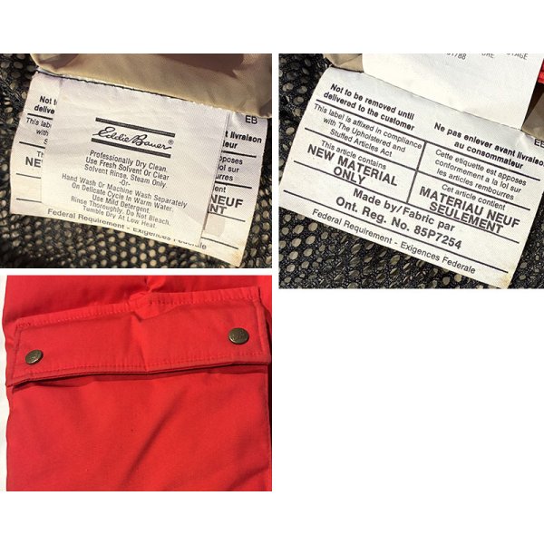 画像3: 〜80's USA製【ビンテージ】【Eddie Bauer】【エディーバウアー】【赤】ブリザードマスターベスト 【ダウンベスト】【サイズS】 