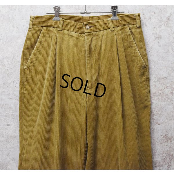 画像1: 90's~【ビンテージ】【Saks Fifth Avenue】サックス・フィフス・アベニュー【ライトブラウン】【コーデュロイパンツ】スラックス【W32】 