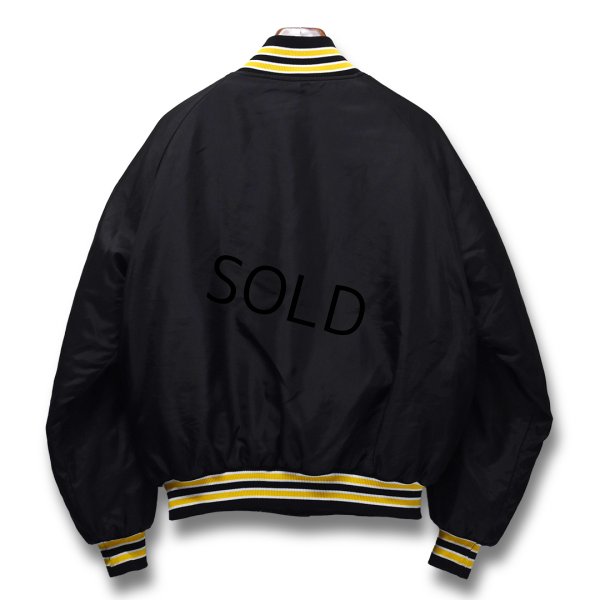 画像4: 80's【USA製】【ビンテージ】【BUTWIN】バトウィン【CAT DIESEL POWER】【黒ｘ黄色】【中綿入りサテンスタジャン】【サイズXL】 