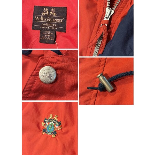 画像2: 80’s〜【ビンテージ】【Willis＆Giger】【ウィリス＆ガイガー】赤ｘ紺【ナイロンジャケット】サイズL 