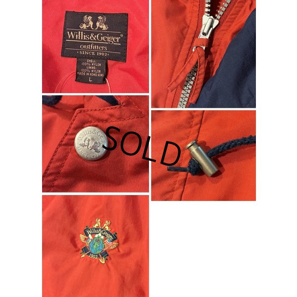 画像2: 80’s〜【ビンテージ】【Willis＆Giger】【ウィリス＆ガイガー】赤ｘ紺【ナイロンジャケット】サイズL 