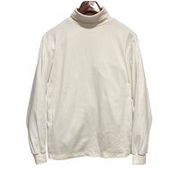 〜90'ｓ【エディーバウアー】Eddie Bauer【白】無地【タートルネックロンT】【サイズL】 