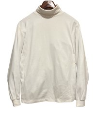 〜90'ｓ【エディーバウアー】Eddie Bauer【白】無地【タートルネックロンT】【サイズL】 