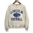 画像1: 90's【USA製】【ビンテージ】RUSSELL【ラッセル】LINCOLIN FOOTBALL グレー【スウェット】【サイズL】<br> (1)