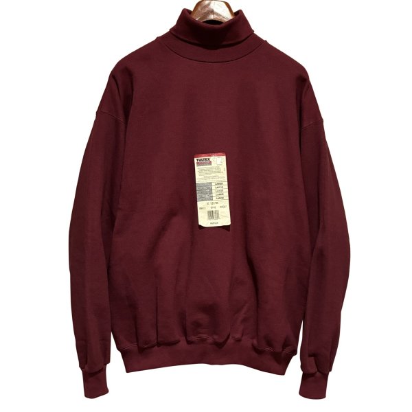 画像1: デッドストック【USA製】【ビンテージ】【Tultex】【タルテックス】【ワインレッド】【無地】【タートルネックスウェット】【サイズL】 