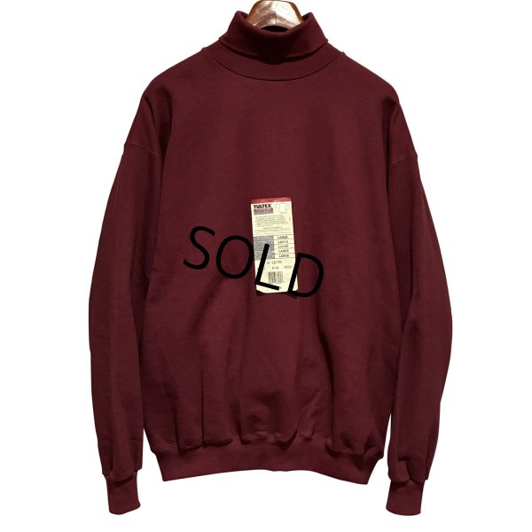 画像1: デッドストック【USA製】【ビンテージ】【Tultex】【タルテックス】【ワインレッド】【無地】【タートルネックスウェット】【サイズL】 
