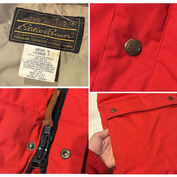 画像2: 〜80's USA製【ビンテージ】【Eddie Bauer】【エディーバウアー】【赤】ブリザードマスターベスト 【ダウンベスト】【サイズS】 