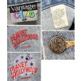 画像2: 【90’s~】【USA製】【ビンテージ】【VANTAGE CLUB】【プラネットハリウッド】【デニムブルゾン】【デニムジャケット】サイズXＬ<br> (2)