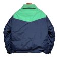 画像3: 程度良好!! 80's USA製【ALTRA】アルトラ【紺ｘ緑】【ダウンジャケット】【サイズＬ】<br> (3)