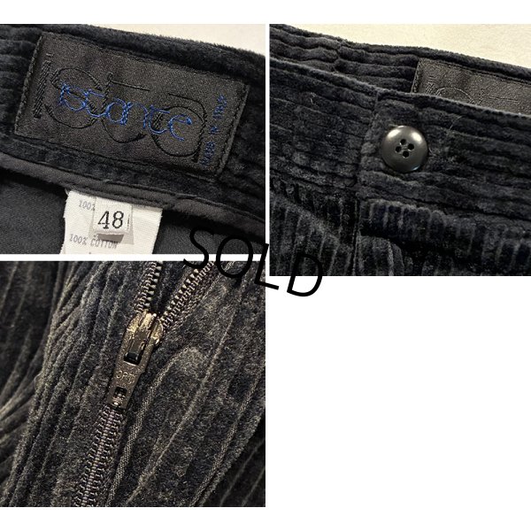 画像2: 【ビンテージ】【イタリー製】【ISTANTE】イスタンテ【濃紺】３タック【コーデュロイスラックス】【W３２程度】 