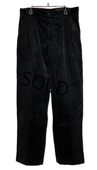 【ビンテージ】【イタリー製】【ISTANTE】イスタンテ【濃紺】３タック【コーデュロイスラックス】【W３２程度】 