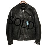 【60’s~】【ビンテージ】【ブルックス】【Brooks】【黒】【シングルライダースジャケット】レザージャケット【サイズXL程度】 
