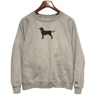 【ビンテージ】The Black Dog【グレー】【犬プリント】【スウェット】【レディース】【サイズXL】 