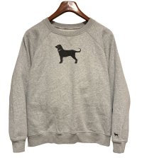 【ビンテージ】The Black Dog【グレー】【犬プリント】【スウェット】【レディース】【サイズXL】 