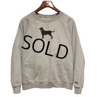 【ビンテージ】【The Black Dog】ブラックドッグ【グレー】【犬プリント】【スウェット】【レディース】【サイズXL】 