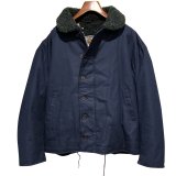 デッドストック【USA製】【ビンテージ】【SPIEWAK】紺【裏ボアジャケット】ボアブルゾン デッキジャケット【サイズ３ＸＬ】 