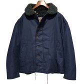デッドストック【USA製】【ビンテージ】【SPIEWAK】紺【裏ボアジャケット】ボアブルゾン デッキジャケット【サイズ３ＸＬ】 