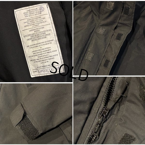 画像2: ビンテージ【米軍実物】U.S.NAVY【ECWCS】【COLD WEATHER PARKA NAVY】コールドウェザー【黒】【ゴアテックスパーカー】【L-R】 