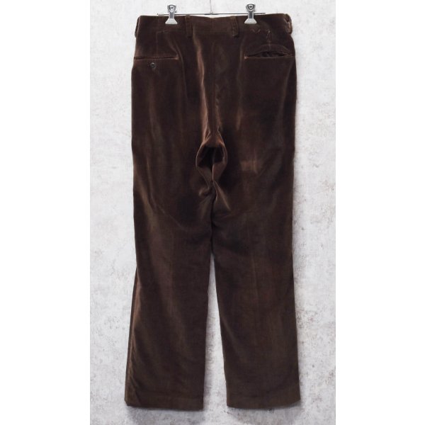 画像5: 80's~【ビンテージ】【ブラウン】ベロアスラックス【ベロアパンツ】ストレートシルエット【W33程度】 