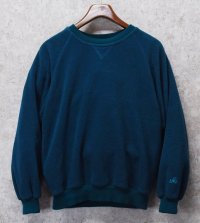 USA製【ビンテージ】【EMS】【ターコイズ】無地【フリース】フリーススウェット【サイズS】 