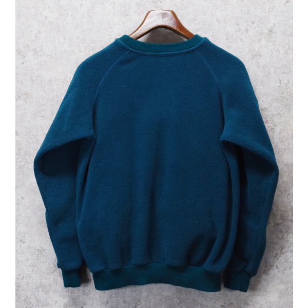 画像3: USA製【ビンテージ】【EMS】【ターコイズ】無地【フリース】フリーススウェット【サイズS】 