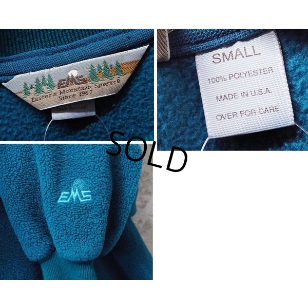 画像2: USA製【ビンテージ】【EMS】【ターコイズ】無地【フリース】フリーススウェット【サイズS】 