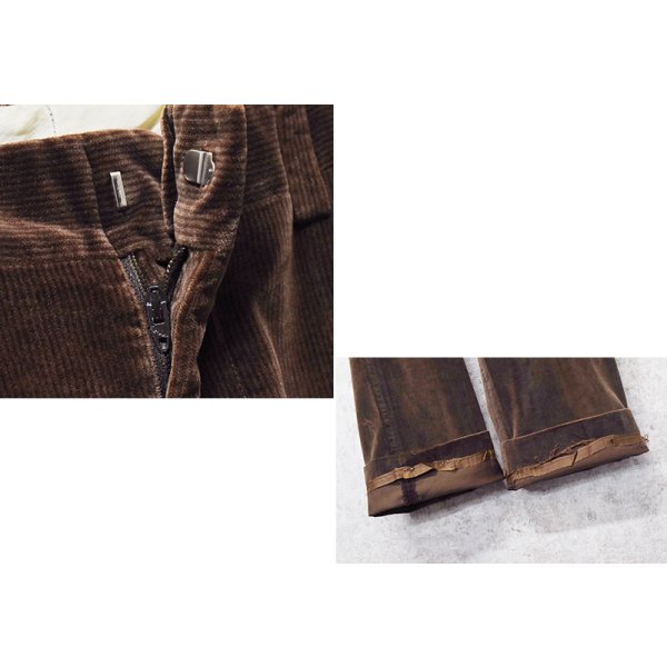 画像2: 80's~【ビンテージ】【ブラウン】ベロアスラックス【ベロアパンツ】ストレートシルエット【W33程度】 