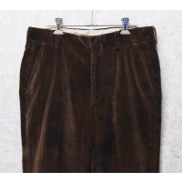 80's~【ビンテージ】【ブラウン】ベロアスラックス【ベロアパンツ】ストレートシルエット【W33程度】 