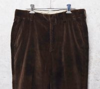 80's~【ビンテージ】【ブラウン】ベロアスラックス【ベロアパンツ】ストレートシルエット【W33程度】 