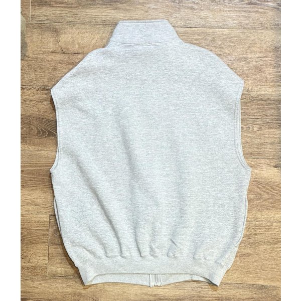 画像3: 90's~【USA製】【RUSSELL】ラッセル 【ビンテージ】グレー【無地】【ジップアップ】ノースリーブスウェット【サイズL】 