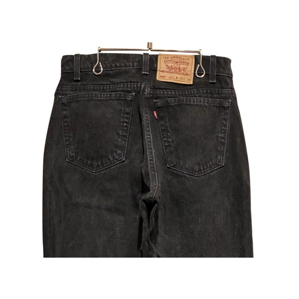 画像4:  90’ｓ【ビンテージ】【USA製】【LEVI'S】【リーバイス】560 ブラック 黒【テーパード】【デニムパンツ】【33Ｘ36】 