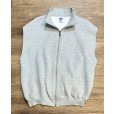 画像1: 90's~【USA製】【RUSSELL】ラッセル 【ビンテージ】グレー【無地】【ジップアップ】ノースリーブスウェット【サイズL】<br> (1)