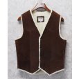 画像1: USA製【ビンテージ】【Steer Brand】【ブラウン】裏ボア付き【スエードベスト】【サイズS】<br> (1)