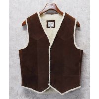 USA製【ビンテージ】【Steer Brand】【ブラウン】裏ボア付き【スエードベスト】【サイズS】 