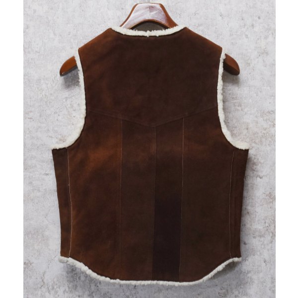 画像3: USA製【ビンテージ】【Steer Brand】【ブラウン】裏ボア付き【スエードベスト】【サイズS】 