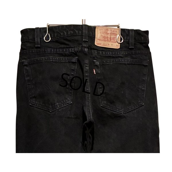 画像4: 90's【USA製】【ビンテージ】【LEVI'S】【リーバイス５０５】505【黒】【デニムパンツ】ブラックデニム【34×32】 