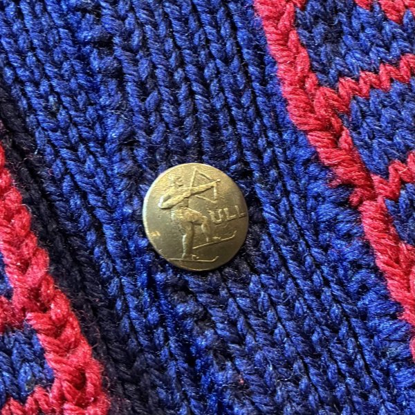 画像2: 赤ｘ紺 【ノルディックカーディガン】ウールカーディガン 