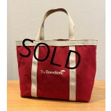 USA製【ビンテージ】【D.KLEIN】【THE travelers】【赤ｘ白】マチ付き【トートバッグ】 