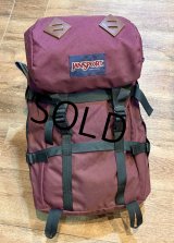 90's【ビンテージ】【USA製】【jansport】ジャンスポーツ【エンジ】【バックパック】【リュックサック】 