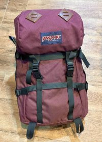 90's【ビンテージ】【USA製】【jansport】ジャンスポーツ【エンジ】【バックパック】【リュックサック】 