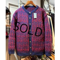 赤ｘ紺 【ノルディックカーディガン】ウールカーディガン 