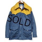 【USA製】【Powderhorn】パウダーホーン【青ｘマスタード】ベルト付き【ナイロンマウンテンパーカー】【サイズL】  