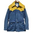 画像4: 【USA製】【Powderhorn】パウダーホーン【青ｘマスタード】ベルト付き【ナイロンマウンテンパーカー】【サイズL】 <br> (4)