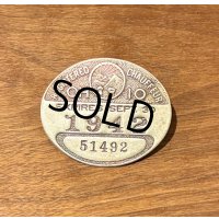 30〜40's【ビンテージ】【PEGISTERED CHAUFFEUR】【registered chauffeur】【51492】【OHIO】オハイオ【ライセンスバッジ】【バッジ】 