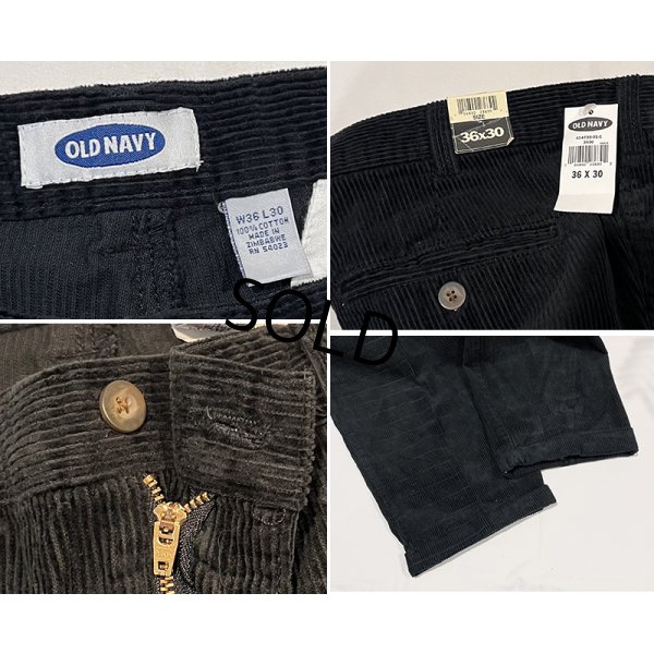画像2: デッドストック【ビンテージ】【OLDNAVY】オールドネイビー【黒】【コーデュロイパンツ】【コットンパンツ】【36×30】 