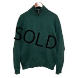【ラルフローレン】POLO RALPH LAUREN【緑】【無地】【ハーフジップ】【コットンセーター】【サイズM】  