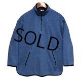90’ｓ【ビンテージ】【エディーバウアー】【青×紺パイピング】【ハーフジップフリース】レディース古着【レディースM】 