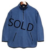 90’ｓ【ビンテージ】【エディーバウアー】【青×紺パイピング】【ハーフジップフリース】レディース古着【レディースM】 